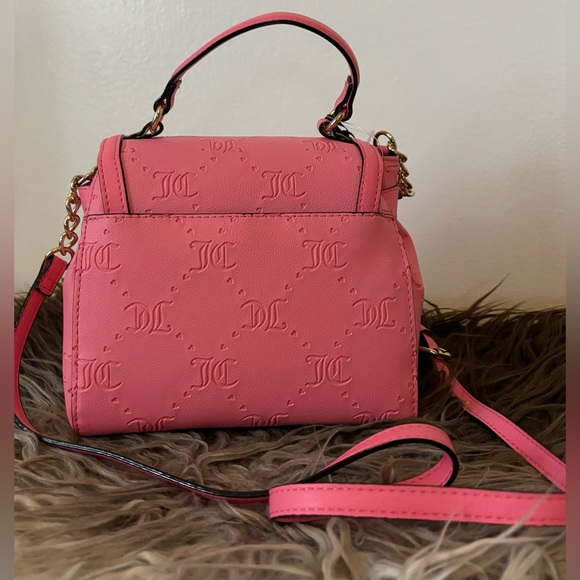 JUICY COUTURE Bag Stay in Circle Mini Crossbody - Pink Lemonade Deboss NWT - Picture 6 of 13
